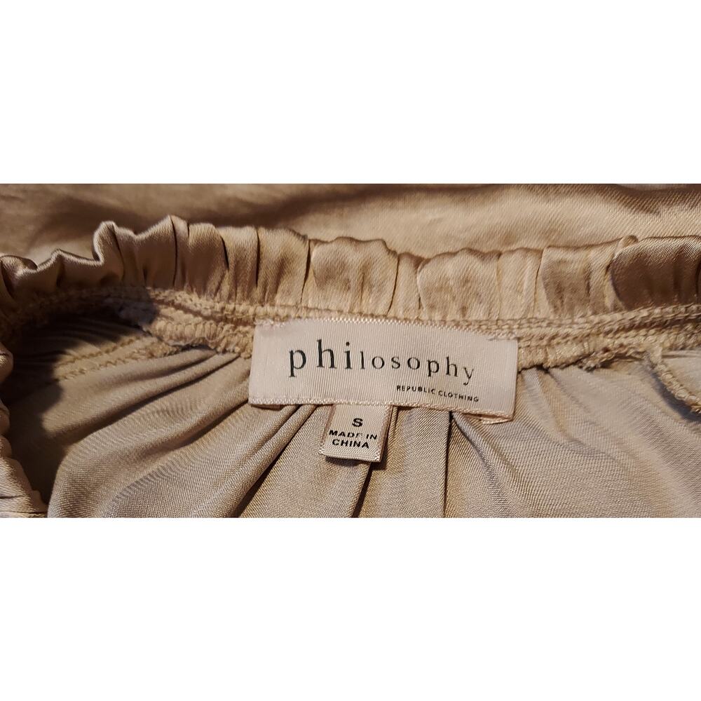 Philosophy Brown-Gold dressy top - Size Small - Picture 4 of 4